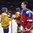 MONTREAL, CANADA - JANUARY 5: Russia's Denis Guryanov #27 shakes hands with Sweden's Tim Soderlund #29 after winning 2-1 in overtime to win the bronze medal game at the 2017 IIHF World Junior Championship. (Photo by Matt Zambonin/HHOF-IIHF Images)

